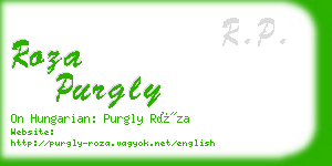 roza purgly business card